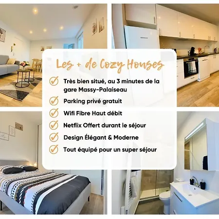 Cozy Appart' A Deux Pas De La Gare - Cozy Houses Palaiseau Exterior foto